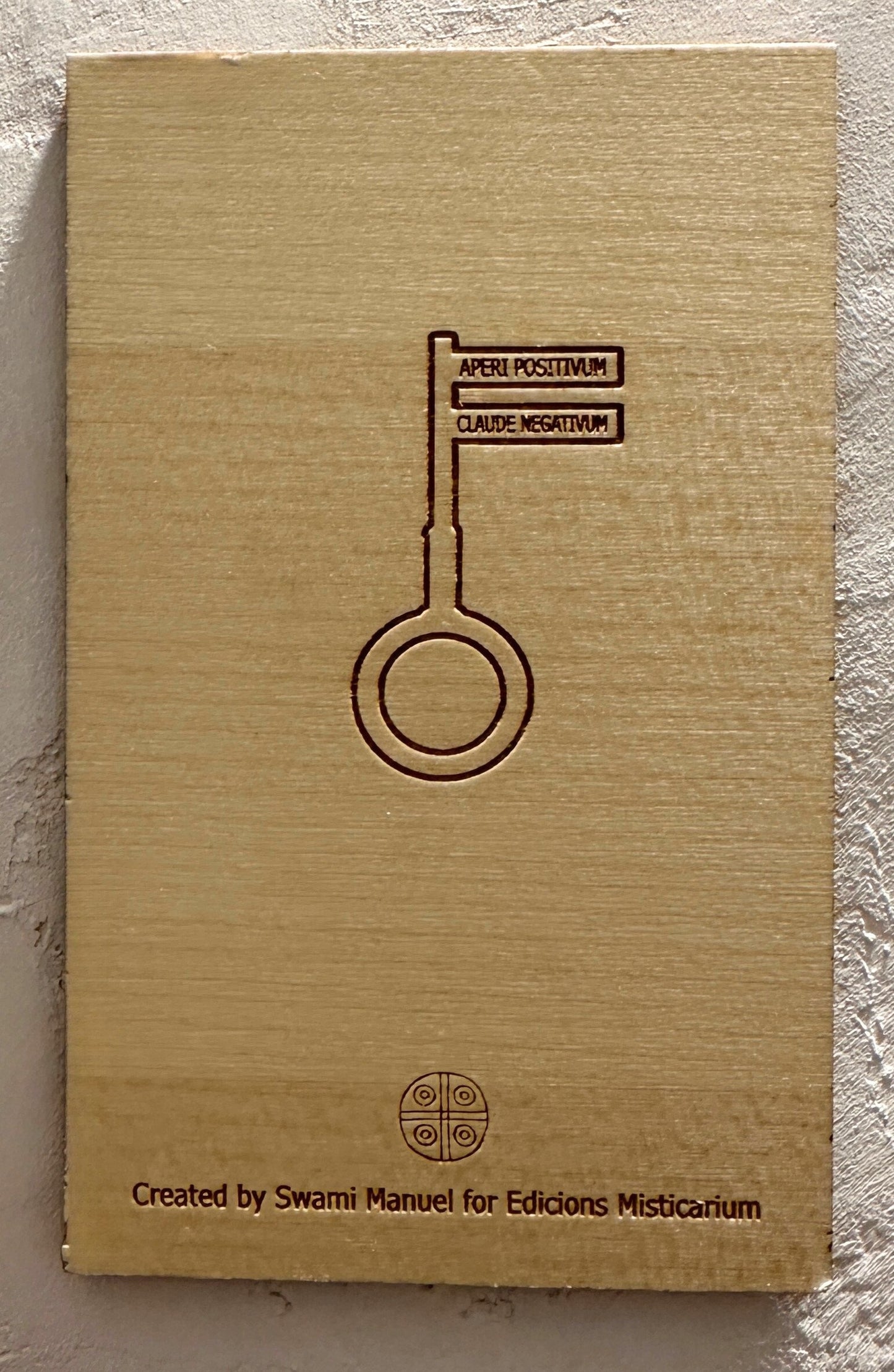 LUNAR CALENDAR ENGRAVED IN WOOD WITH THE CELESTIAL KEY